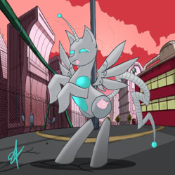 Size: 800x802 | Tagged: safe, robot, gir, invader zim, parody, ponified