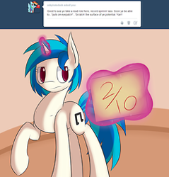Size: 250x262 | Tagged: safe, artist:erthilo, dj pon-3, vinyl scratch, pony, ask, ask octavia, picture for breezies, tumblr