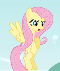 Size: 793x938 | Tagged: safe, screencap, fluttershy, pegasus, pony, putting your hoof down, cropped, female, flying, mare, open mouth, solo, spread wings, wings