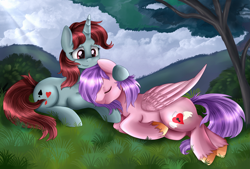 Size: 3761x2538 | Tagged: safe, artist:pridark, oc, oc only, pony, snuggling