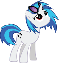 Size: 3858x4081 | Tagged: safe, artist:tsabak, dj pon-3, vinyl scratch, pony, unicorn, cutie mark, female, hooves, horn, mare, simple background, smiling, solo, sunglasses, transparent background, vector, wrong eye color