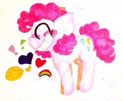 Size: 2344x1944 | Tagged: safe, artist:pinkiespresent, pinkie pie, pony, eyes closed, grin, smiling, solo