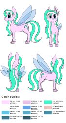 Size: 768x1422 | Tagged: safe, artist:darkhestur, oc, oc only, oc:dustlight, flutter pony, pony, colour guide, faerie wings, female, reference sheet, simple background, solo, unshorn fetlocks, white background