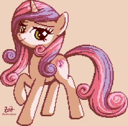 Size: 344x338 | Tagged: safe, artist:pix3m, sweetie belle, adult, older, pixel art, solo