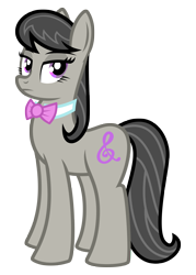 Size: 2272x3176 | Tagged: safe, artist:cyril_deroach, octavia melody, earth pony, pony, bowtie, cutie mark, female, mare, show accurate, simple background, solo, transparent background