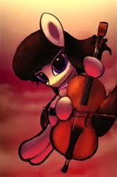 Size: 2848x4288 | Tagged: safe, artist:vultraz, octavia melody, earth pony, pony, bow (instrument), cello, cello bow, looking at you, musical instrument, solo