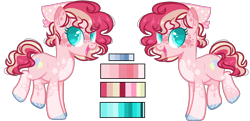 Size: 2572x1244 | Tagged: safe, artist:kookiechanxwx, pinkie pie, pony, alternate design, simple background, solo, transparent background