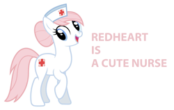 Size: 1460x920 | Tagged: safe, nurse redheart, earth pony, pony, cute, heartabetes, image macro, meme, old cutie mark, simple background, solo, truth, white background