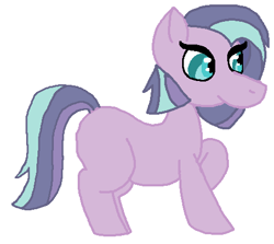 Size: 480x428 | Tagged: safe, artist:glamgoria-morose, oc, oc only, oc:synastry, earth pony, pony, blank flank, faic, magical lesbian spawn, offspring, parent:maud pie, parent:starlight glimmer, parents:starmaud, simple background, solo, white background