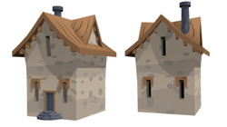 Size: 620x348 | Tagged: safe, artist:ruuji, 3d, downloadable, house, no pony, simple background, white background