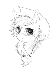 Size: 1441x1921 | Tagged: safe, artist:corevaluesart, applejack, earth pony, pony, sketch, solo