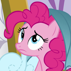 Size: 720x720 | Tagged: safe, screencap, pinkie pie, pony, canterlot boutique, cropped, solo