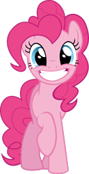 Size: 1754x3420 | Tagged: safe, artist:davidpinskton117, pinkie pie, pony, happy, simple background, solo, transparent background, vector