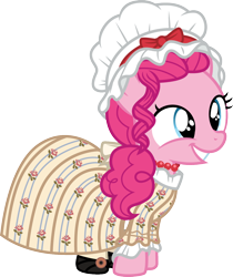 Size: 1010x1200 | Tagged: safe, artist:cloudyglow, pinkie pie, earth pony, pony, the cutie mark chronicles, american girls, clothes, cute, female, filly, hat, simple background, solo, transparent background, vector