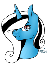 Size: 4271x5649 | Tagged: safe, artist:pinkcloudhugger, oc, oc only, oc:miss smile, pony, absurd resolution, bust, portrait, simple background, solo, white background