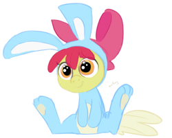 Size: 770x620 | Tagged: safe, artist:php27, apple bloom, animal costume, bunny bloom, bunny costume, clothes, colored, costume