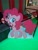 Size: 720x960 | Tagged: safe, photographer:陳重, pinkie pie, earth pony, pony, best gift ever, candy, candy cane, cardboard cutout, food, mouth hold, singapore