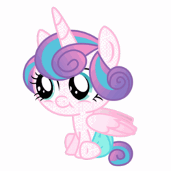 Size: 512x512 | Tagged: safe, artist:darkgloones, princess flurry heart, alicorn, pony, animated, cute, diaper, female, flurrybetes, gif, mare, simple background, solo, white background