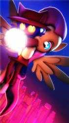 Size: 2160x3840 | Tagged: safe, artist:selestlight, fluttershy, pegasus, pony, 3d, clothes, crossover, duo, game, glow, lightbulb, niko (oneshot), oneshot, source filmmaker