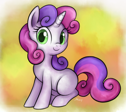 Size: 644x573 | Tagged: safe, artist:mn27, sweetie belle, pony, unicorn, female, filly, smiling, solo