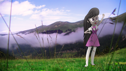 Size: 3840x2160 | Tagged: safe, artist:bastbrushie, octavia melody, equestria girls, cloud, equestria girls in real life, irl, mountain, photo