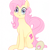 Size: 512x512 | Tagged: safe, fluttershy, pegasus, pony, computer generated, simple background, sitting, solo, wat, white background