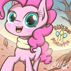 Size: 1000x1000 | Tagged: safe, artist:phoenixrk49, pinkie pie, earth pony, pony, clothes, female, looking at you, mare, scarf, solo