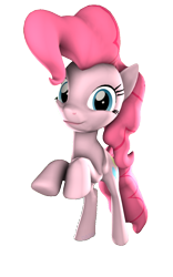 Size: 672x1080 | Tagged: safe, artist:4ourletters, pinkie pie, pony, 3d, simple background, solo, transparent background