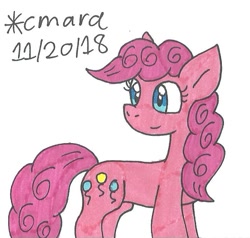 Size: 700x667 | Tagged: safe, artist:cmara, pinkie pie, pony, solo, traditional art