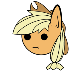 Size: 506x494 | Tagged: artist needed, safe, artist:icey-wicey-1517, color edit, derpibooru exclusive, edit, applejack, earth pony, pony, :t, bust, colored, female, hat, mare, simple, simple background, solo, transparent background