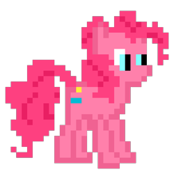 Size: 960x960 | Tagged: safe, artist:joeydr, pinkie pie, earth pony, pony, female, mare, pixel art, simple background, solo, transparent background