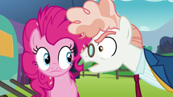 Size: 1280x720 | Tagged: safe, screencap, pinkie pie, svengallop, earth pony, pony, the mane attraction, bully, bullying, glare