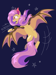 Size: 4500x6000 | Tagged: safe, artist:glitterstar2000, fluttershy, bat pony, pony, absurd resolution, bat ponified, female, flutterbat, mare, open mouth, pixel art, race swap, screech, solo