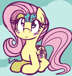 Size: 3796x4000 | Tagged: safe, artist:skeolan, fluttershy, butterfly, pegasus, pony, blushing, cute, female, high res, mare, prone, shyabetes, sitting, solo