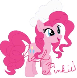 Size: 436x439 | Tagged: safe, artist:cozmo312bb, pinkie pie, earth pony, pony, female, happy, retail pun