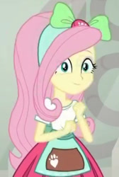 Size: 320x476 | Tagged: safe, fluttershy, equestria girls, clothes, cute, female, pink hair, yellow skin