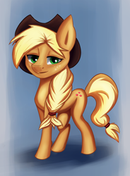 Size: 2320x3157 | Tagged: safe, artist:swiftielt, applejack, earth pony, pony, hat, high res, solo