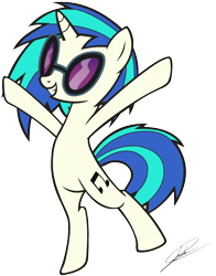 Size: 1800x2300 | Tagged: safe, artist:dsonic720, artist:icey-wicey-1517, color edit, edit, dj pon-3, vinyl scratch, pony, unicorn, bipedal, colored, female, mare, simple background, solo, transparent background