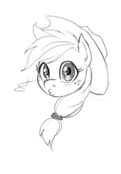 Size: 1364x1956 | Tagged: safe, artist:corevaluesart, applejack, earth pony, pony, kissy face, sketch, solo