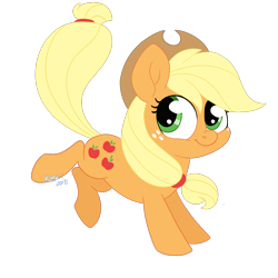 Size: 1280x1280 | Tagged: safe, artist:karzii, applejack, earth pony, pony, female, mare, simple background, solo, transparent background