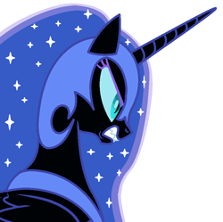 Size: 824x820 | Tagged: safe, artist:watermelon changeling, derpibooru exclusive, nightmare moon, alicorn, pony, frown, ms paint, simple background, solo, white background