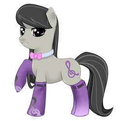 Size: 5000x5000 | Tagged: safe, artist:camellia, octavia melody, earth pony, pony, bowtie, clothes, simple background, socks, socktavia, solo