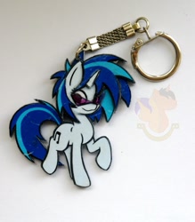 Size: 896x1024 | Tagged: safe, artist:king-franchesco, dj pon-3, vinyl scratch, pony, unicorn, cutie mark, female, hooves, horn, irl, keychain, mare, photo, raised hoof, solo, sunglasses