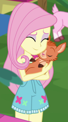 Size: 585x1051 | Tagged: safe, screencap, fluttershy, goat, better together, equestria girls, spring breakdown, cropped, cute, female, shyabetes, solo