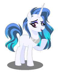 Size: 445x555 | Tagged: safe, artist:nightmarye, dj pon-3, vinyl scratch, oc, pony, unicorn, female, magical lesbian spawn, mare, offspring, parent:princess luna, simple background, solo, transparent background