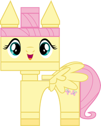 Size: 2263x2805 | Tagged: safe, artist:kwark85, fluttershy, crossover, lego, simple background, species swap, the lego movie, transparent background, unikitty