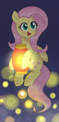 Size: 468x960 | Tagged: safe, artist:ch-chau, fluttershy, pegasus, pony, chinese lantern, cute, female, hoof hold, lantern, lights, mare, open mouth, paper lantern, shyabetes, smiling, solo, wings