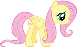 Size: 1140x701 | Tagged: safe, artist:martinnus1, fluttershy, pegasus, pony, cute, female, looking at something, mare, shyabetes, simple background, smiling, solo, transparent background, vector