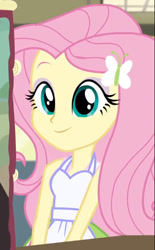 Size: 385x621 | Tagged: safe, fluttershy, equestria girls, friendship games, apron, cake, clothes, cute, food