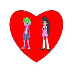 Size: 737x737 | Tagged: safe, octavia melody, spike, equestria girls, female, heart, human spike, male, shipping, shipping heart, simple background, spiketavia, straight, transparent background